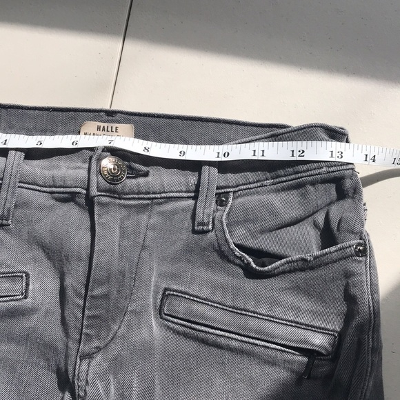 True Religion Women's Mid Rise Halle Biker Skinny Jean Faded Black Size 26 - Picture 9 of 14